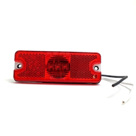 Truck-Lite Led, Red Rectangular, 3 Diode, Marker Clearance Light, P2, 2 Screw, Reflectorized, Diamond 18050R3